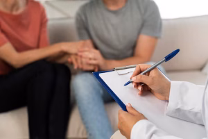 high-angle-psychopharmacologist-taking-notes