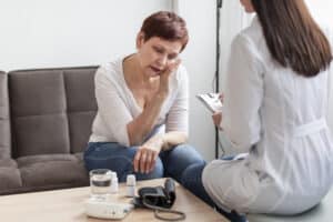 a woman combining medication and therapy in massachusetts