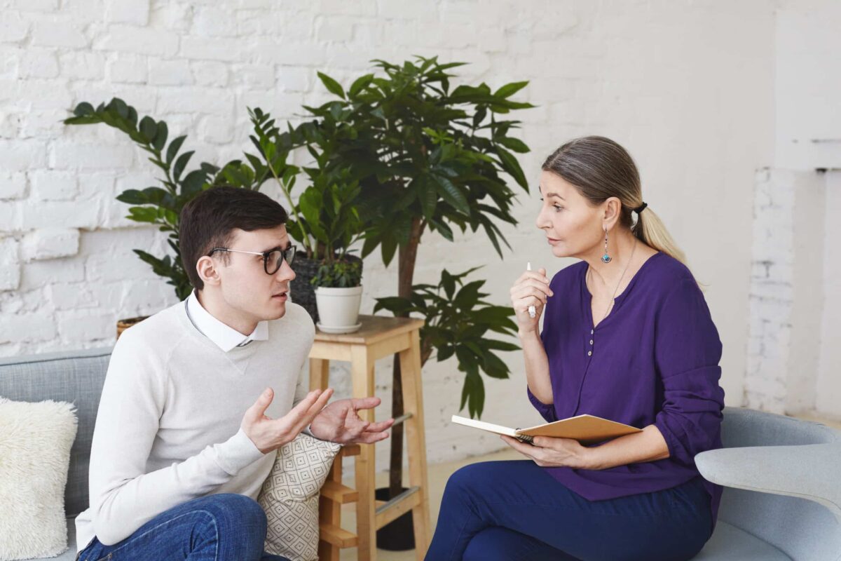 Psychiatrist Massachusetts counseling a patient