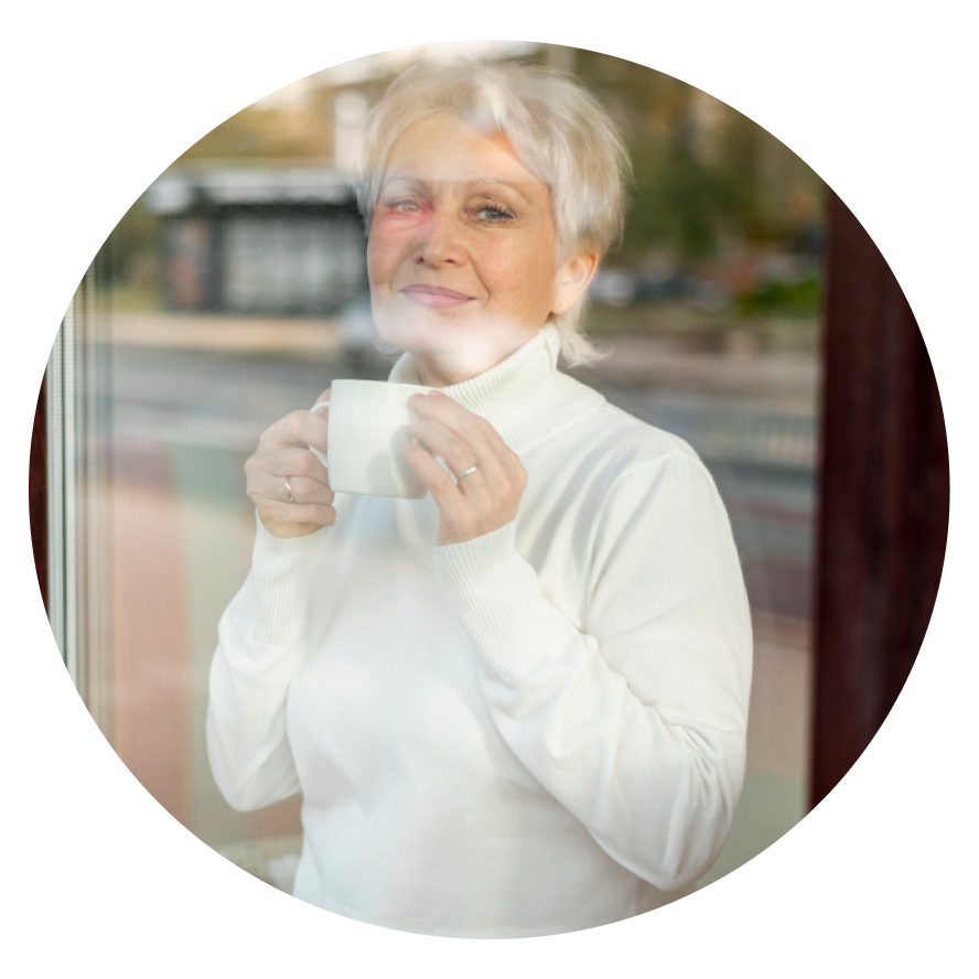Boston Premier Psychiatry Old Woman Calming in the Window Wellesley Massachusetts